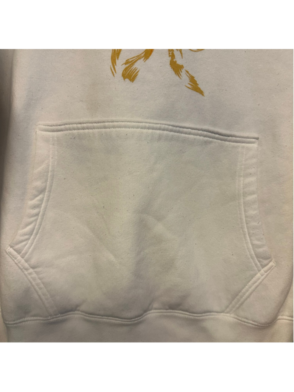 Adidas Koi Fish Graphic Hoodie White Orange Size Medium - Picture 6 of 8